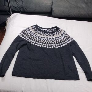 J.Jill Women's Black and White Patterned Sweater Size PS